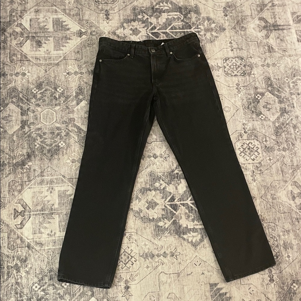 American Eagle Outfitters Women's Black Straight Leg Jeans